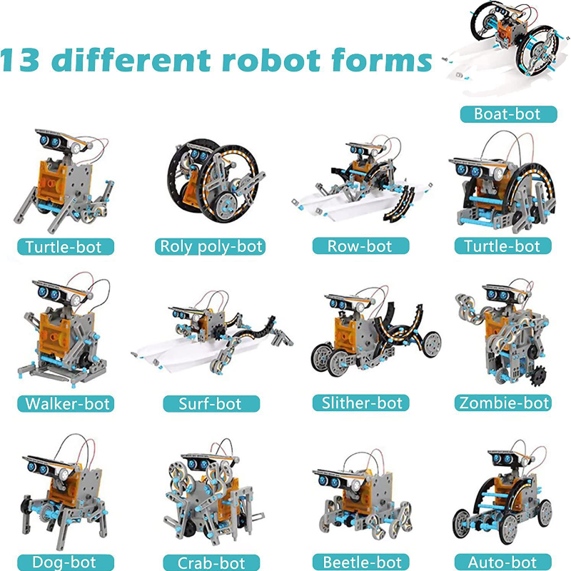 13-in-1 Solar Powered Robot Ki - огляд і ціна Science Project Robot