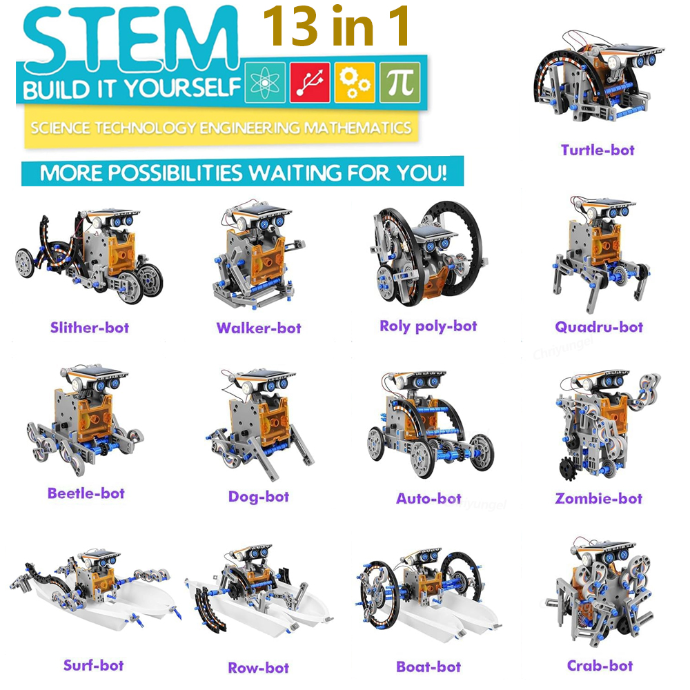 13-in-1 Solar Robot Kits DIY B - огляд і ціна Science Project Robot