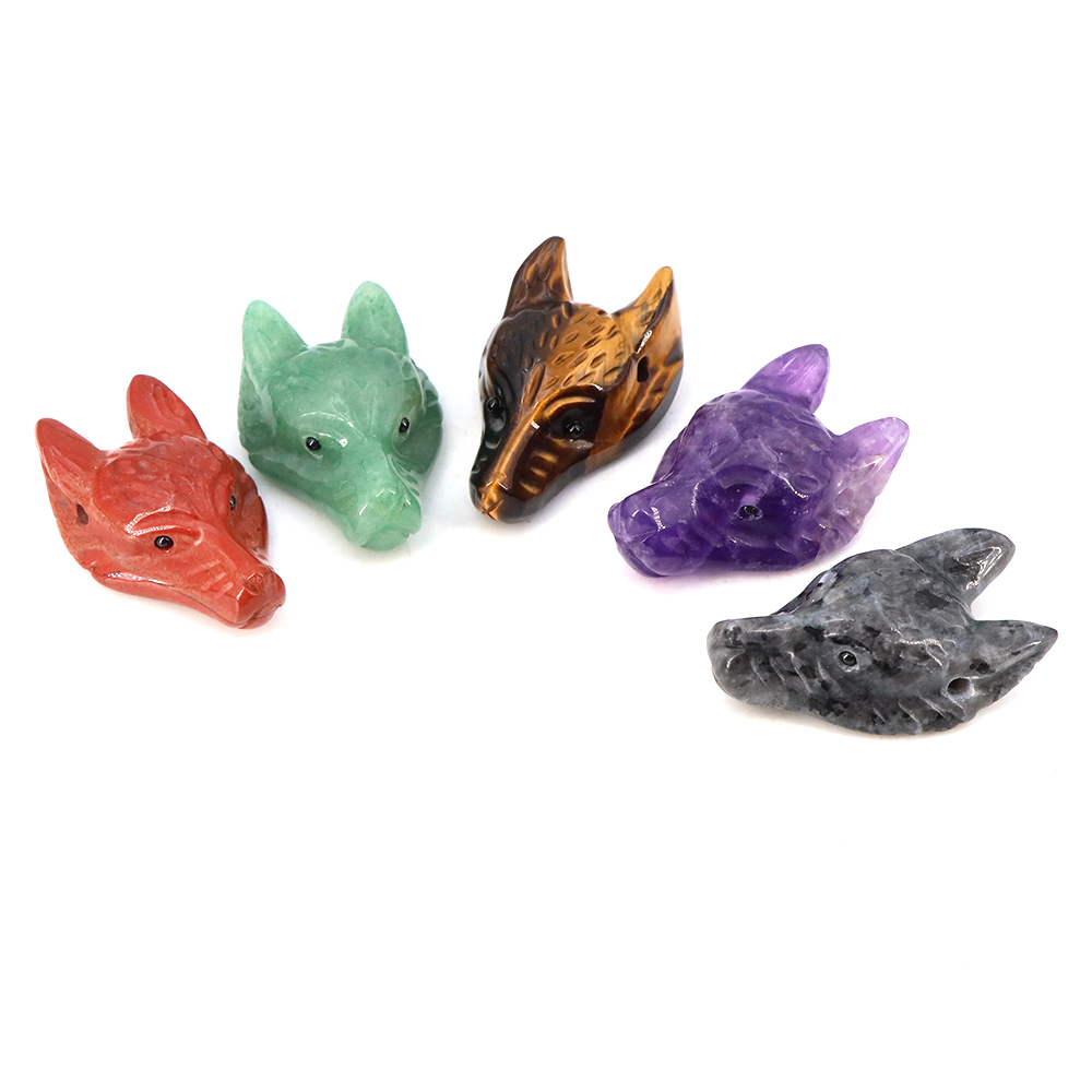 40mm Wolf Head Stone Pendant N - огляд і ціна Science Nature