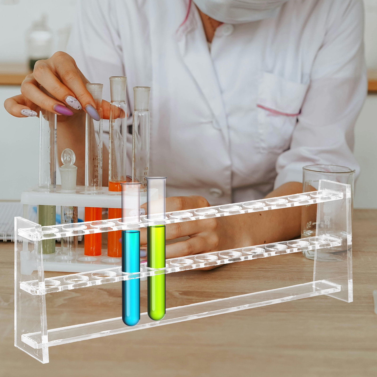 Test Tube Rack Acrylic Transpa - огляд і ціна Science Experiment