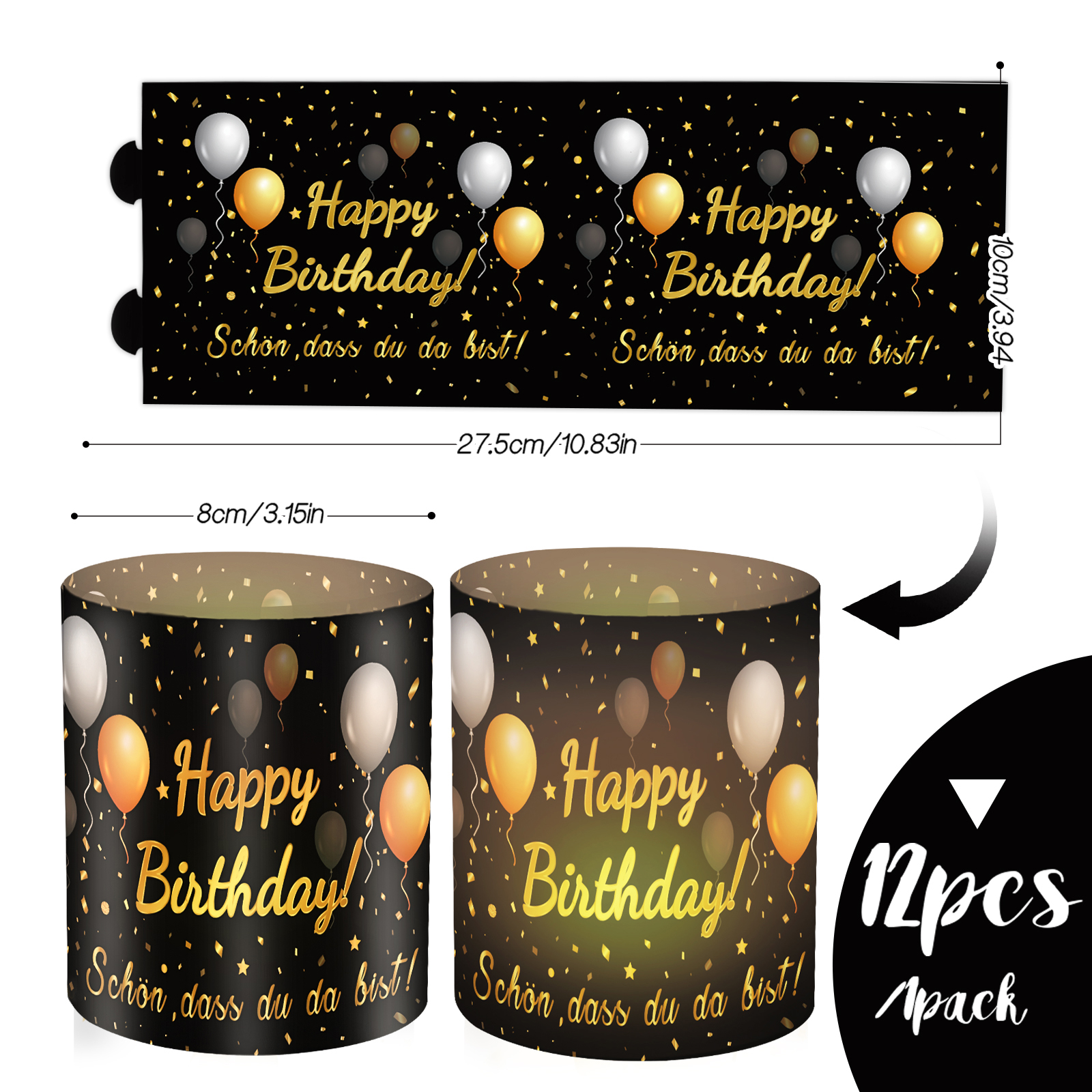 12pcs Happy Birthday Candle Ta - огляд і ціна Science Of Happiness